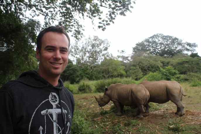 Chris with Rhino