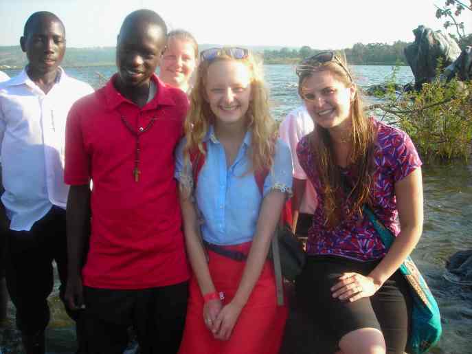 In the Nile - the kids wanted to be in the photos too!
